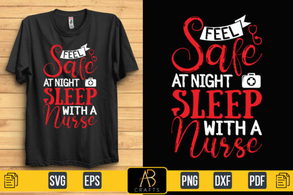 Feel Safe at Night Nurse Sleep Quote Graphics