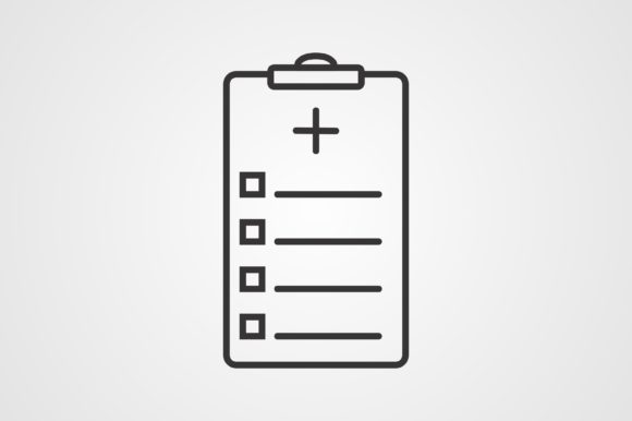 Medical Chart Line Icon Graphics and Icons