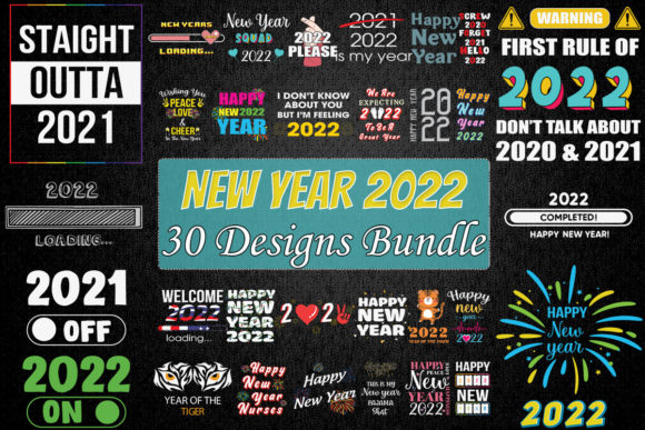 New Year Bundle SVG 30 Designs