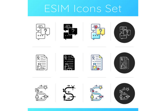 Online Medical Service Icons Set: Graphics and Icons for Modern Branding